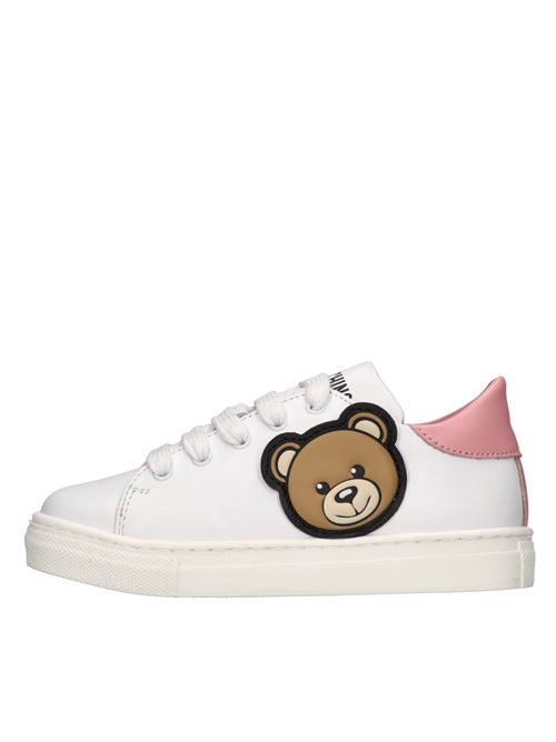 Sneakers in pelle MOSCHINO | 78586 GINEVRABIANCO-ROSA